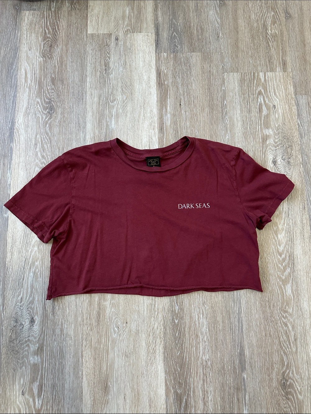 Dark Seas Women's Maroon Crop Tee